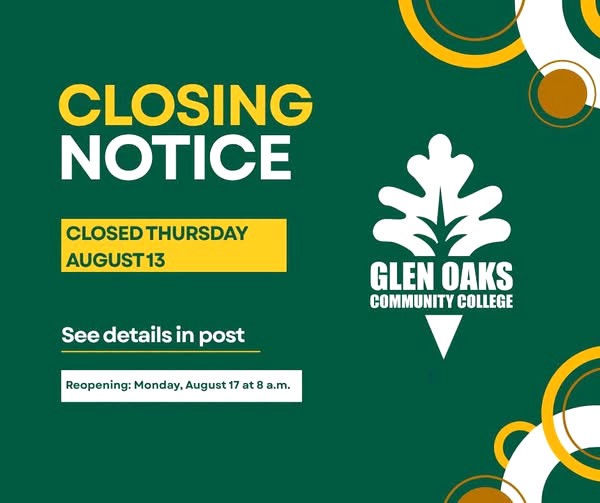Glen Oaks To Be Closed Thursday And Friday